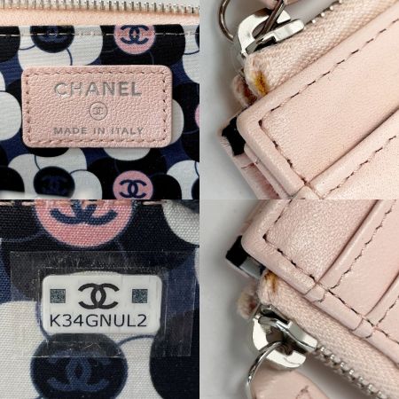  CHANEL シャネル マトラッセ カードケース AP3630 ライトピンク ココマーク ラムスキン コインケース