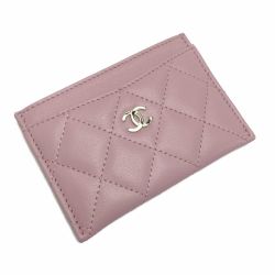 ☆☆ CHANEL シャネル マトラッセ クラシック カードケース AP0213 ピンク ラムスキン ギャランティカード有 Aランク