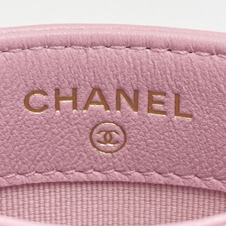  CHANEL シャネル マトラッセ クラシック カードケース AP0213 ピンク ラムスキン ギャランティカード有