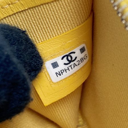  CHANEL シャネル マトラッセ クラシック コインケース AP0221 イエロー キャビアスキン キーリング付き