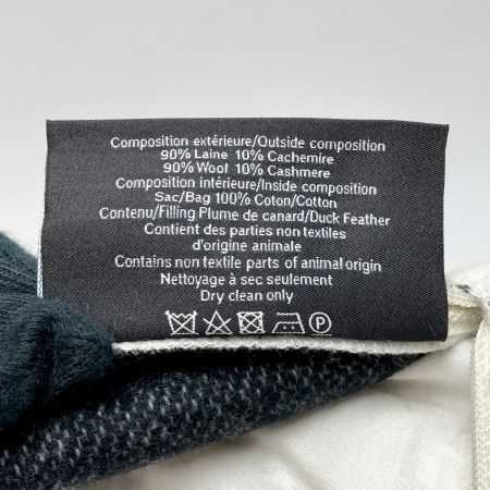  CHANEL シャネル ココマーク ダブルフェイス クッション ブラック×ホワイト ウール/カシミヤ