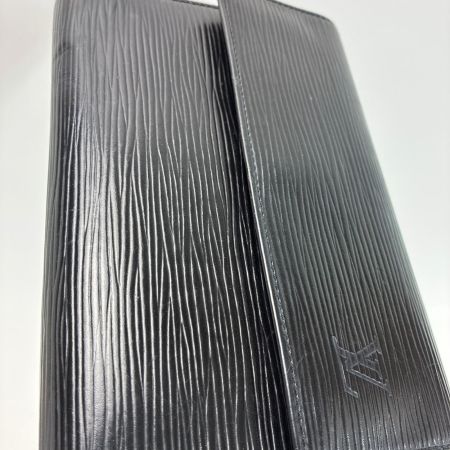 LOUIS VUITTON ルイヴィトン エピ ポルトトレゾール・エテュイ パピエ M63712 ブラック 3つ折り財布 ケース付