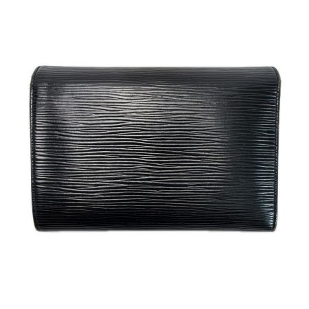LOUIS VUITTON ルイヴィトン エピ ポルトトレゾール・エテュイ パピエ M63712 ブラック 3つ折り財布 ケース付