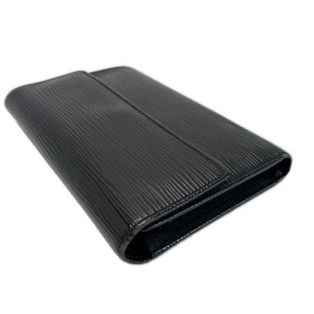 LOUIS VUITTON ルイヴィトン エピ ポルトトレゾール・エテュイ パピエ M63712 ブラック 3つ折り財布 ケース付