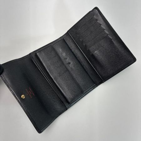 LOUIS VUITTON ルイヴィトン エピ ポルトトレゾール・エテュイ パピエ M63712 ブラック 3つ折り財布 ケース付