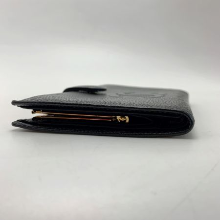  CHANEL シャネル キャビアスキン がま口 レザー ココマーク ブラック / ゴールド金具 財布 レディース