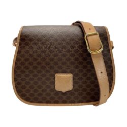 ☆☆ CELINE セリーヌ マカダム ショルダーバッグ  レディース  Cランク