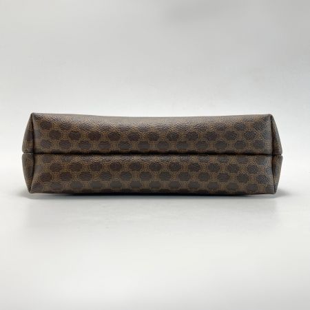  CELINE セリーヌ マカダム柄 ロゴ型押し クラッチバッグ ブラウン セカンドバッグ ヴィンテージ