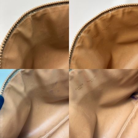  CELINE セリーヌ マカダム柄 ロゴ型押し クラッチバッグ ブラウン セカンドバッグ ヴィンテージ