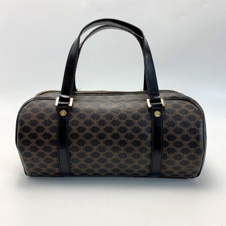 CELINE セリーヌ マカダム柄 CE00/12 ブラウン ドラムバッグ