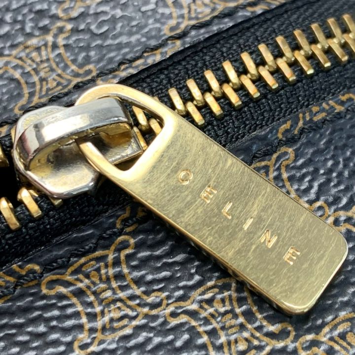 CELINE セリーヌ マカダム柄 CE00/12 ブラウン ドラムバッグ