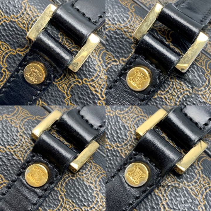 CELINE セリーヌ マカダム柄 CE00/12 ブラウン ドラムバッグ