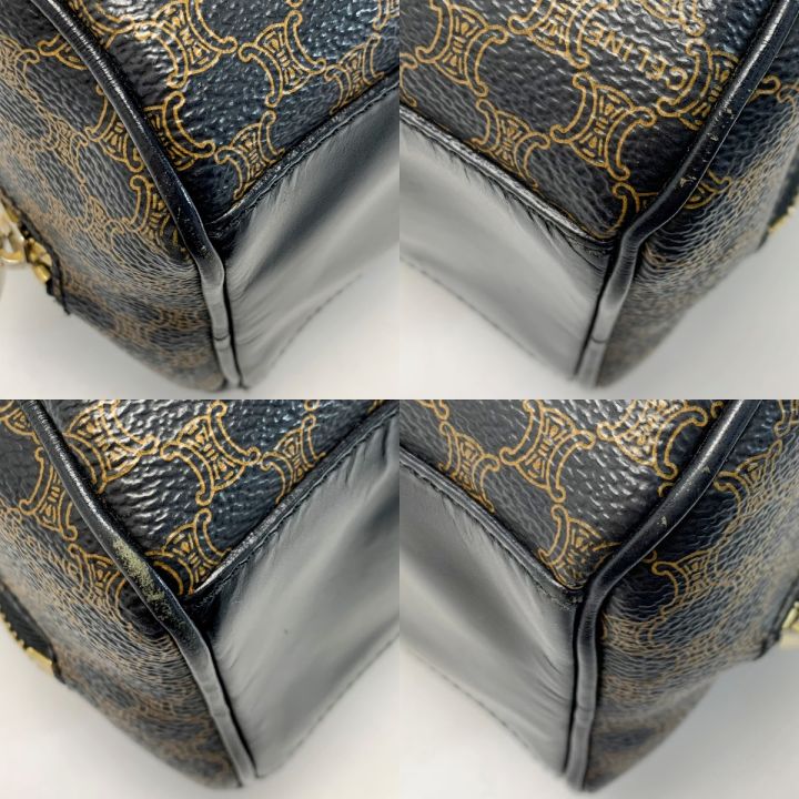 CELINE セリーヌ マカダム柄 CE00/12 ブラウン ドラムバッグ