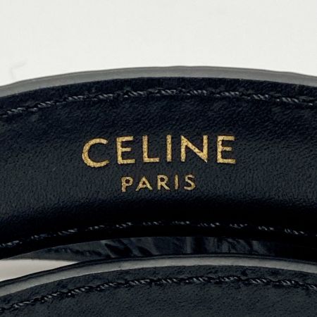  CELINE セリーヌ クロコダイル型押し ベルト BC-01 18MM ブラック レザー 箱・布袋有