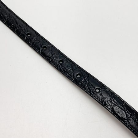  CELINE セリーヌ クロコダイル型押し ベルト BC-01 18MM ブラック レザー 箱・布袋有