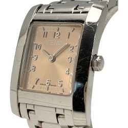 ☆☆ FENDI フェンディ スクエアフェイス ステンレススチール 060-7000L-451 ピンク系 腕時計 クォーツ レディース Cランク