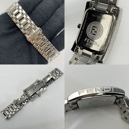  FENDI フェンディ スクエアフェイス ステンレススチール 060-7000L-451 ピンク系 腕時計 クォーツ レディース