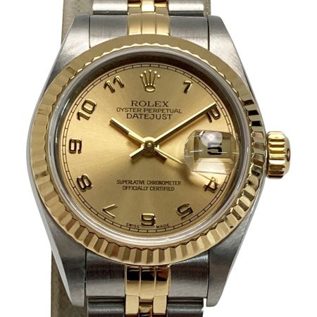  ROLEX ロレックス デイトジャスト P番 SS/YG 69173 シャンパン 自動巻き レディース 腕時計