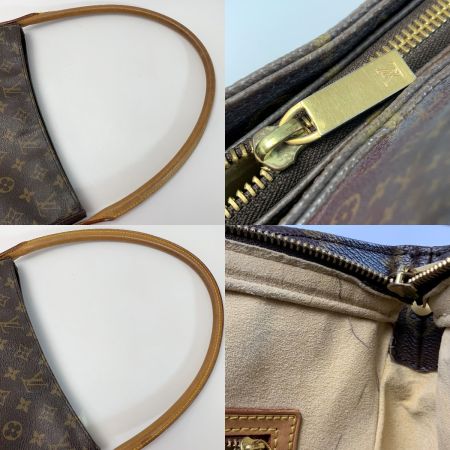  LOUIS VUITTON ルイヴィトン モノグラム ルーピング M51145 ハンドバッグ レディース ゴールド金具