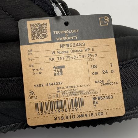  THE NORTH FACE ザノースフェイス ヌプシ チャッカ WP II ブーツ NFW52483 ブラック SIZE 24cm レディース