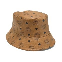 ☆☆ MCM エムシーエム ヴィセトス 総柄 バケットハット MEHBAMM01CO001 ブラウン サイズM 帽子 Bランク