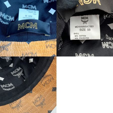  MCM エムシーエム ヴィセトス 総柄 バケットハット MEHBAMM01CO001 ブラウン サイズM 帽子