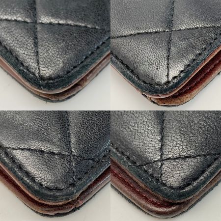  CHANEL シャネル マトラッセ タイムレスクラシック SV金具 A31509 ブラック 2つ折り長財布