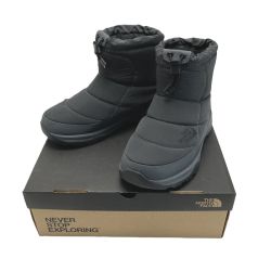 ☆☆ THE NORTH FACE ザノースフェイス ヌプシ ブーティ ウォータープルーフ ニット ショート NF52274 グレー SIZE 24cm 箱付き Bランク