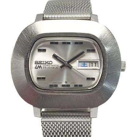  SEIKO セイコー ロードマチック 25石 5606-5010 シルバー 自動巻き メンズ 腕時計 LORD MATIC