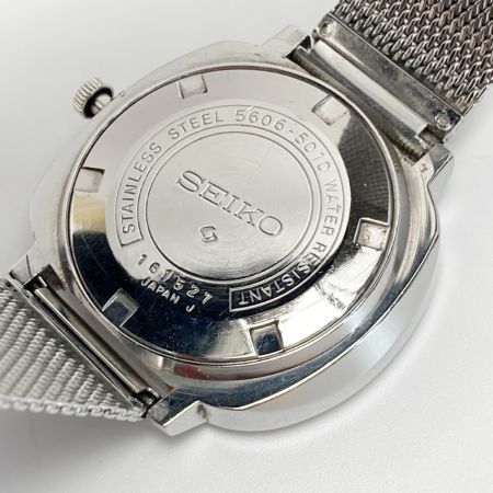  SEIKO セイコー ロードマチック 25石 5606-5010 シルバー 自動巻き メンズ 腕時計 LORD MATIC