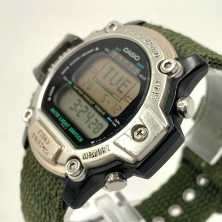  CASIO カシオ 1406 PRT-30 PROTREK プロトレック 腕時計 PRT-30 シルバー x グリーン