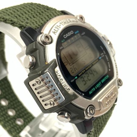  CASIO カシオ 1406 PRT-30 PROTREK プロトレック 腕時計 PRT-30 シルバー x グリーン