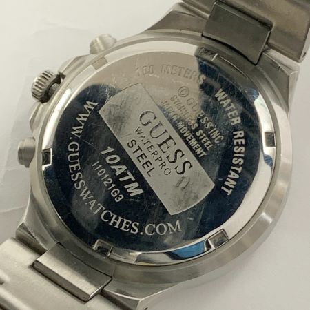  GUESS ゲス クロノグラフ クオーツ メンズ 腕時計 l10121G3 シルバー x ブルー