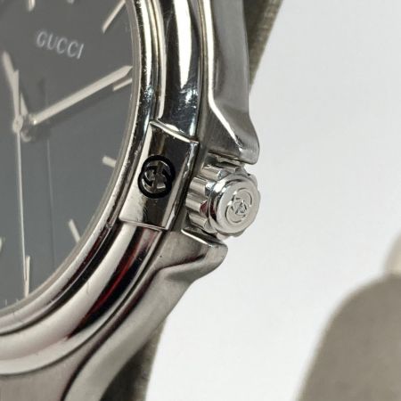  GUCCI グッチ デイト ステンレススチール 9040M ブラック クォーツ メンズ 腕時計