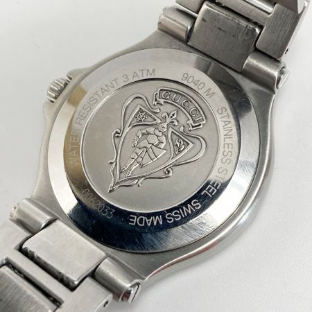  GUCCI グッチ デイト ステンレススチール 9040M ブラック クォーツ メンズ 腕時計