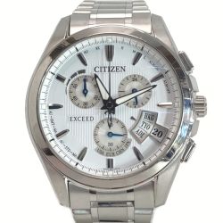☆☆ CITIZEN シチズン エクシード エコドライブ デイト H610-T017100 ホワイト 電波ソーラー メンズ 腕時計 EXCEED Cランク