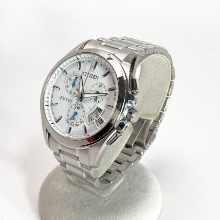  CITIZEN シチズン エクシード エコドライブ デイト H610-T017100 ホワイト 電波ソーラー メンズ 腕時計 EXCEED