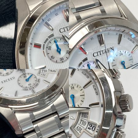  CITIZEN シチズン エクシード エコドライブ デイト H610-T017100 ホワイト 電波ソーラー メンズ 腕時計 EXCEED