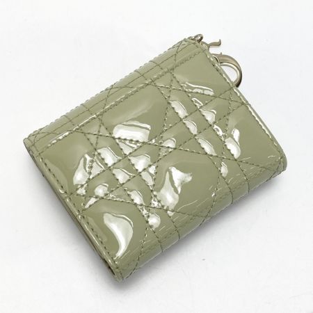  Christian Dior クリスチャンディオール カナージュ ロータスウォレット 41-MA-0262 カーキ 3つ折り財布 箱・布袋有