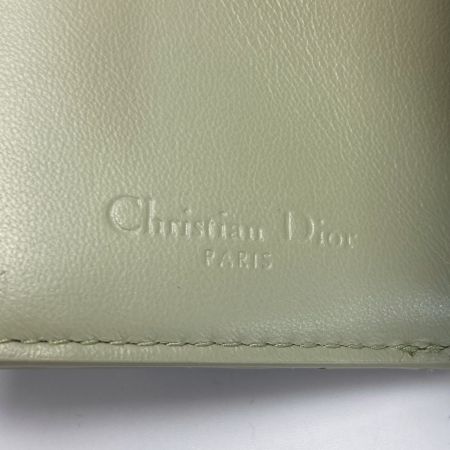  Christian Dior クリスチャンディオール カナージュ ロータスウォレット 41-MA-0262 カーキ 3つ折り財布 箱・布袋有