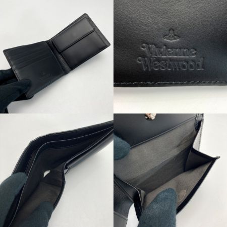  Vivienne Westwood ヴィヴィアン・ウエストウッド フロウ 2つ折り財布 VWK842 ブラック レザー FLOW