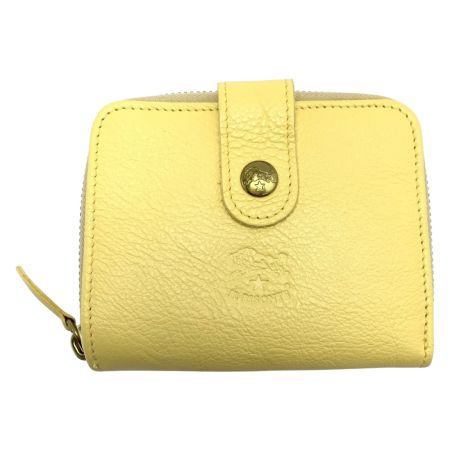  IL BISONTE イルビゾンテ ラウンドファスナー レザー 54222-3-05140 イエロー 2つ折り財布