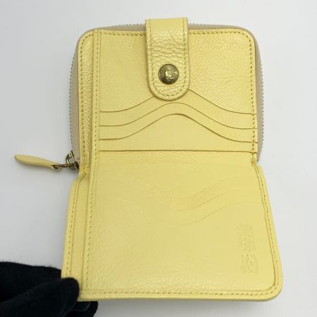  IL BISONTE イルビゾンテ ラウンドファスナー レザー 54222-3-05140 イエロー 2つ折り財布