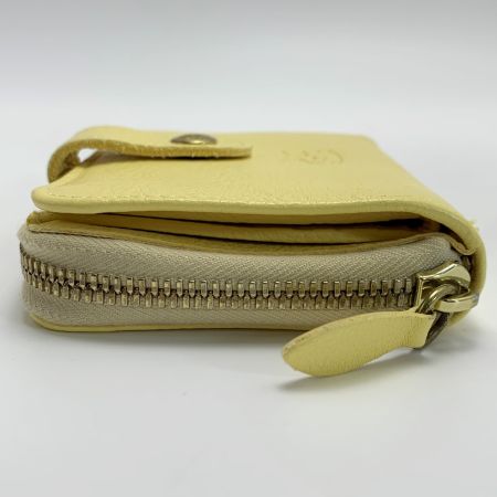  IL BISONTE イルビゾンテ ラウンドファスナー レザー 54222-3-05140 イエロー 2つ折り財布