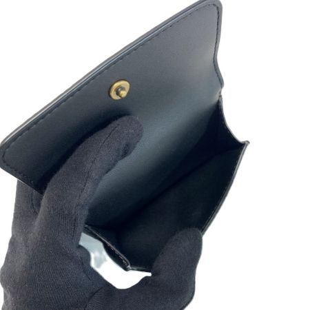  COACH コーチ 3つ折り財布  CM437 ブラック レディース ゴールド金具