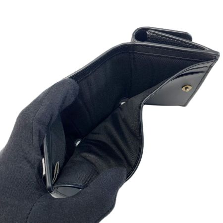  COACH コーチ 3つ折り財布  CM437 ブラック レディース ゴールド金具