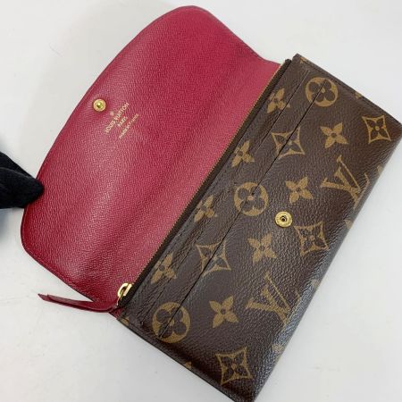  LOUIS VUITTON ルイヴィトン モノグラム ポルトフォイユエミリー M60697 フーシャ 長財布