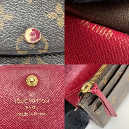  LOUIS VUITTON ルイヴィトン モノグラム ポルトフォイユエミリー M60697 フーシャ 長財布