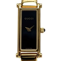☆☆ GUCCI グッチ バングルウォッチ 1500L ブラック文字盤 クォーツ レディース 腕時計 Bランク