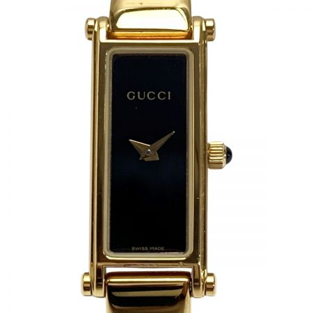  GUCCI グッチ バングルウォッチ 1500L ブラック文字盤 クォーツ レディース 腕時計